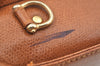 Authentic MAX MARA Vintage Hand Bag Purse Leather Brown L0426