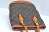 Authentic Louis Vuitton Monogram Bucket PM Shoulder Tote Bag M42238 Junk L0427
