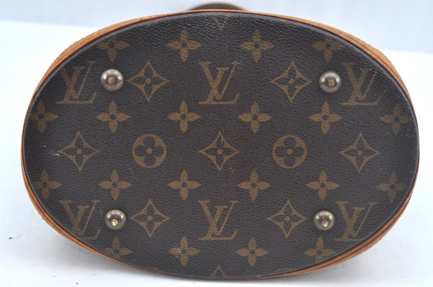 Authentic Louis Vuitton Monogram Bucket PM Shoulder Tote Bag M42238 Junk L0427