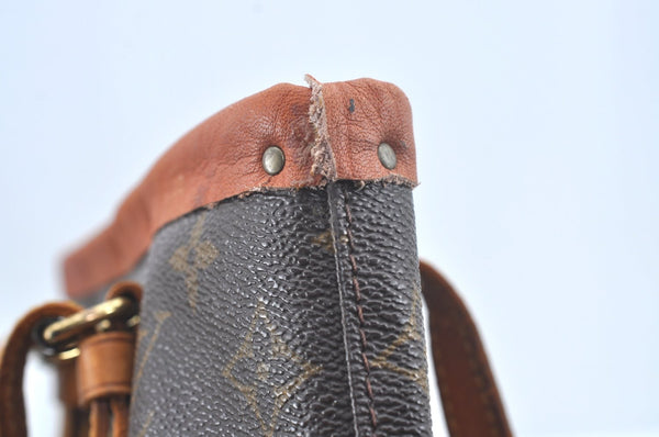 Authentic Louis Vuitton Monogram Bucket PM Shoulder Tote Bag M42238 Junk L0427