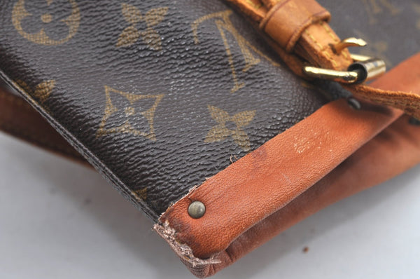 Authentic Louis Vuitton Monogram Bucket PM Shoulder Tote Bag M42238 Junk L0427