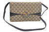 Authentic GUCCI Shoulder Cross Body Bag GG Canvas Leather Brown L0429