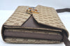Authentic GUCCI Shoulder Cross Body Bag GG Canvas Leather Brown L0429