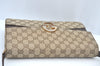 Authentic GUCCI Shoulder Cross Body Bag GG Canvas Leather Brown L0429