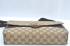 Authentic GUCCI Shoulder Cross Body Bag GG Canvas Leather Brown L0429