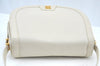 Authentic GIVENCHY Leather Shoulder Cross Body Bag Purse White L0430