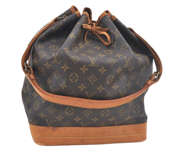 Authentic Louis Vuitton Monogram Noe Shoulder Drawstring Bag M42224 LV L0432
