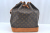 Authentic Louis Vuitton Monogram Noe Shoulder Drawstring Bag M42224 LV L0432