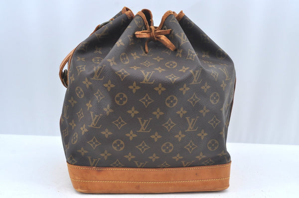 Authentic Louis Vuitton Monogram Noe Shoulder Drawstring Bag M42224 LV L0432