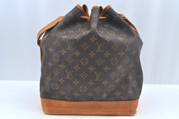 Authentic Louis Vuitton Monogram Noe Shoulder Drawstring Bag M42224 LV L0432