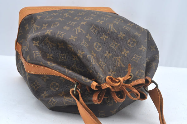 Authentic Louis Vuitton Monogram Noe Shoulder Drawstring Bag M42224 LV L0432
