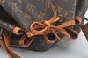 Authentic Louis Vuitton Monogram Noe Shoulder Drawstring Bag M42224 LV L0432