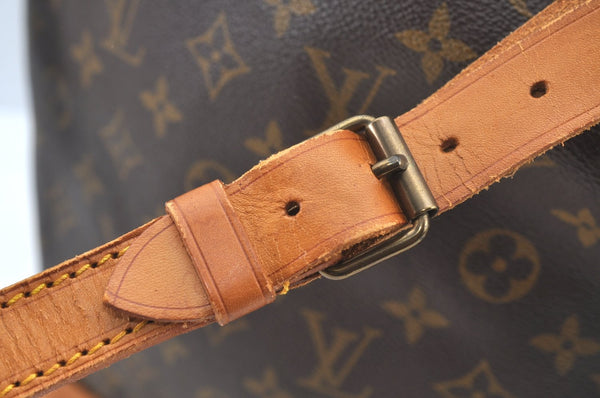 Authentic Louis Vuitton Monogram Noe Shoulder Drawstring Bag M42224 LV L0432