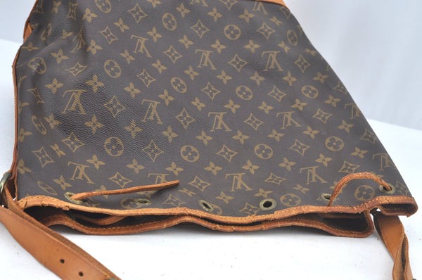 Authentic Louis Vuitton Monogram Noe Shoulder Drawstring Bag M42224 LV L0432