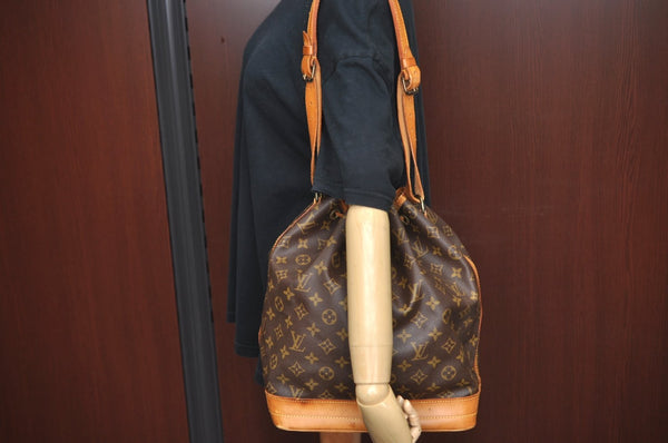 Authentic Louis Vuitton Monogram Noe Shoulder Drawstring Bag M42224 LV L0432