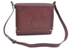 Authentic Cartier Must de Cartier Leather Shoulder Cross Bag Bordeaux Red L0433