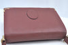 Authentic Cartier Must de Cartier Leather Shoulder Cross Bag Bordeaux Red L0433