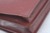 Authentic Cartier Must de Cartier Leather Shoulder Cross Bag Bordeaux Red L0433