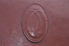 Authentic Cartier Must de Cartier Leather Shoulder Cross Bag Bordeaux Red L0433