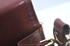 Authentic Cartier Must de Cartier Leather Shoulder Cross Bag Bordeaux Red L0433