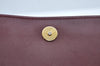 Authentic Cartier Must de Cartier Leather Shoulder Cross Bag Bordeaux Red L0434