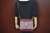 Authentic Cartier Must de Cartier Leather Shoulder Cross Bag Bordeaux Red L0434