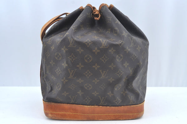 Authentic Louis Vuitton Monogram Noe Shoulder Drawstring Bag M42224 LV L0435