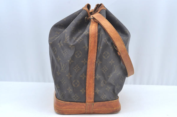 Authentic Louis Vuitton Monogram Noe Shoulder Drawstring Bag M42224 LV L0435