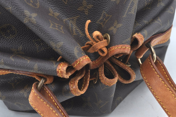 Authentic Louis Vuitton Monogram Noe Shoulder Drawstring Bag M42224 LV L0435