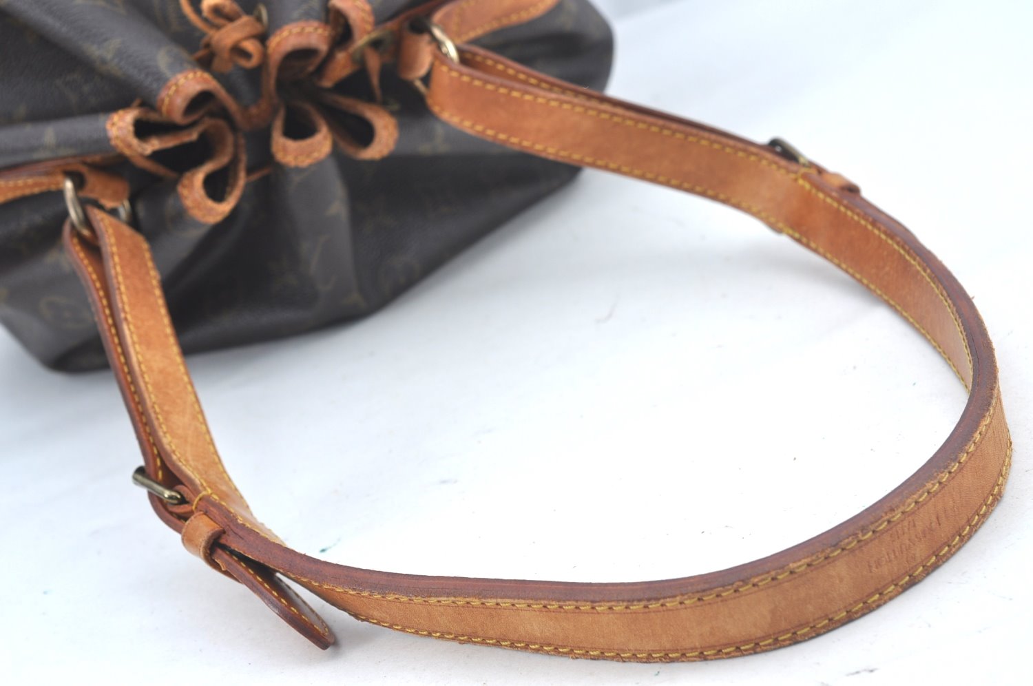 Authentic Louis Vuitton Monogram Noe Shoulder Drawstring Bag M42224 LV L0435