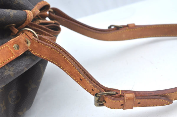 Authentic Louis Vuitton Monogram Noe Shoulder Drawstring Bag M42224 LV L0435