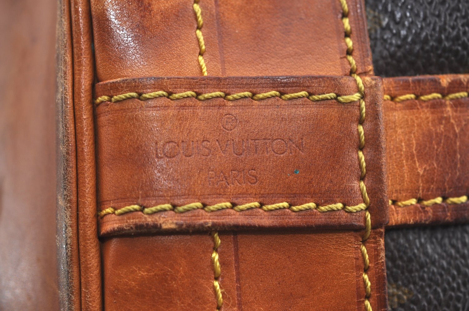 Authentic Louis Vuitton Monogram Noe Shoulder Drawstring Bag M42224 LV L0435