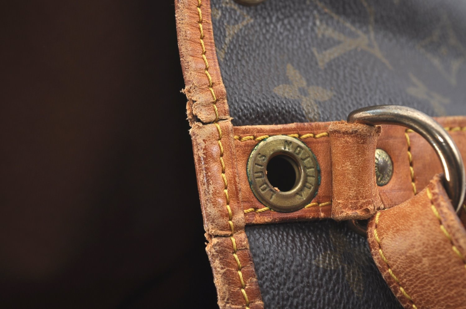 Authentic Louis Vuitton Monogram Noe Shoulder Drawstring Bag M42224 LV L0435