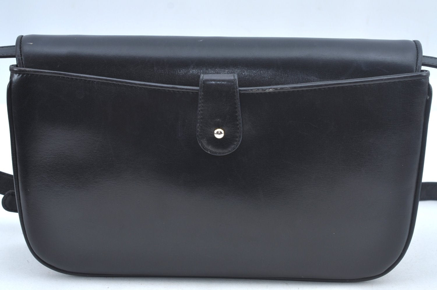 Authentic GUCCI Shoulder Cross Body Bag Purse GG Leather Black L0436