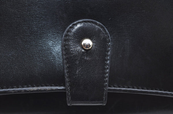 Authentic GUCCI Shoulder Cross Body Bag Purse GG Leather Black L0436