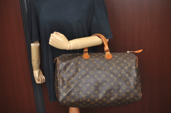 Authentic Louis Vuitton Monogram Speedy 40 Hand Boston Bag M41522 LV L0438