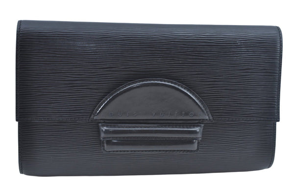 Authentic Louis Vuitton Epi Chaillot Clutch Hand Bag Purse Black M52532 LV L0441