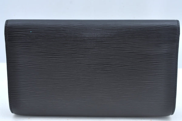 Authentic Louis Vuitton Epi Chaillot Clutch Hand Bag Purse Black M52532 LV L0441