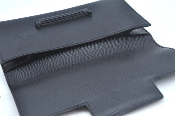 Authentic Louis Vuitton Epi Chaillot Clutch Hand Bag Purse Black M52532 LV L0441