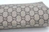 Authentic GUCCI Clutch Hand Bag Purse GG Plus PVC Leather Brown L0444