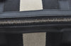 Authentic GUCCI Sherry Line Hand Bag Purse GG Canvas Leather Black L0445