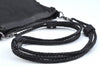 Authentic GUCCI Shoulder Cross Body Bag GG Canvas Leather 109106 Black L0446