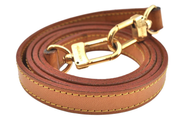 Authentic Louis Vuitton Leather Shoulder Strap 46.5" Beige LV L0447