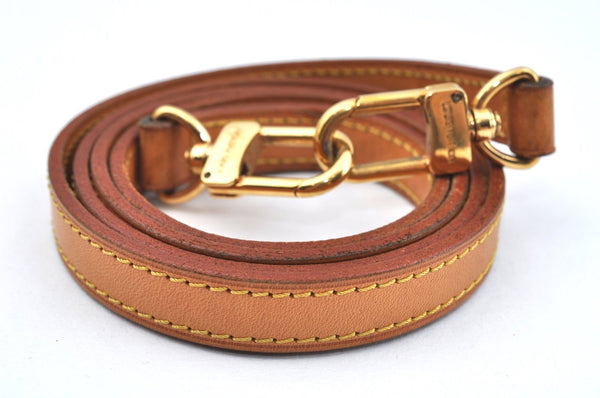 Authentic Louis Vuitton Leather Shoulder Strap 46.5" Beige LV L0447