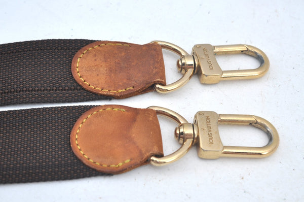 Authentic Louis Vuitton Canvas Shoulder Strap Brown 36.2-55.9" LV L0449