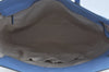 Authentic GUCCI Swing Hand Tote Bag Canvas Leather Beige Light Blue L0451