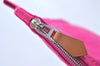 Authentic HERMES Bora Bora Pouch MM Canvas Purse Pink L0452