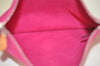 Authentic HERMES Bora Bora Pouch MM Canvas Purse Pink L0452