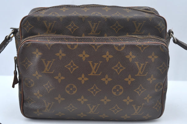 Authentic Louis Vuitton Monogram Nile Shoulder Cross Body Bag Old Model LV L0454