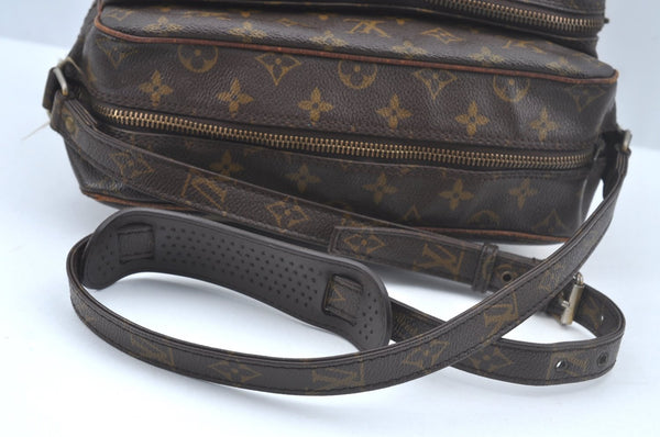 Authentic Louis Vuitton Monogram Nile Shoulder Cross Body Bag Old Model LV L0454